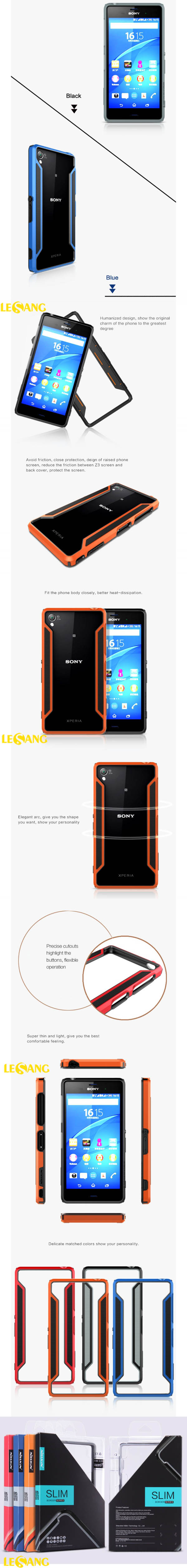 Ốp viền Sony Z3 Nillkin Border nhựa mềm 333