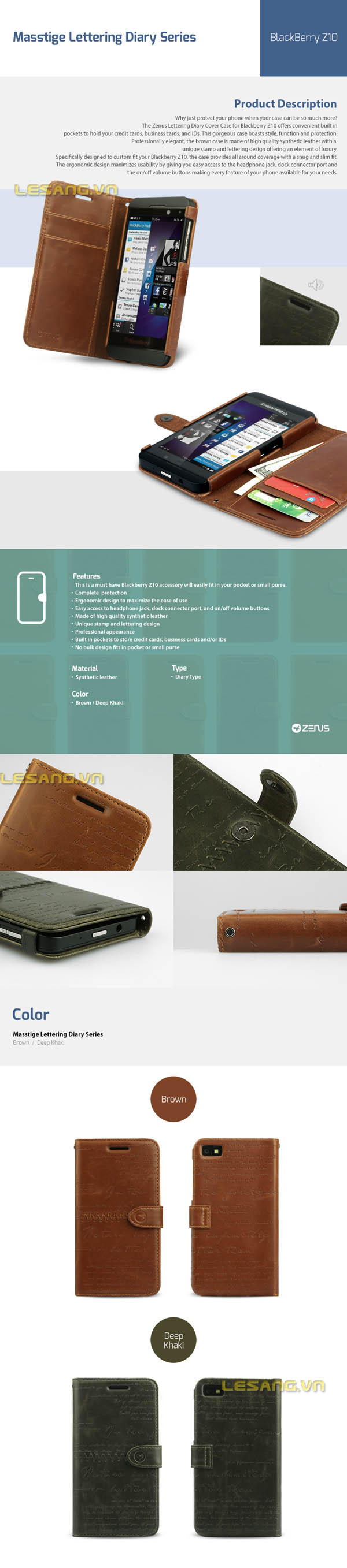 bao da blackberry z10 zenus