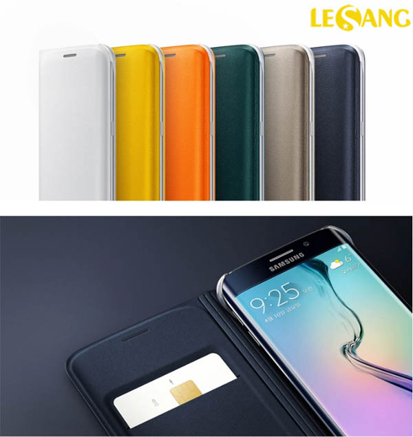 Bao da Galaxy S6 Edge Flip Wallet chính hãng 2