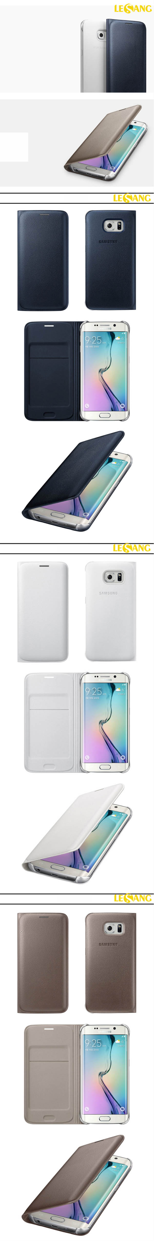 Bao da Galaxy S6 Edge Flip Wallet chính hãng 333