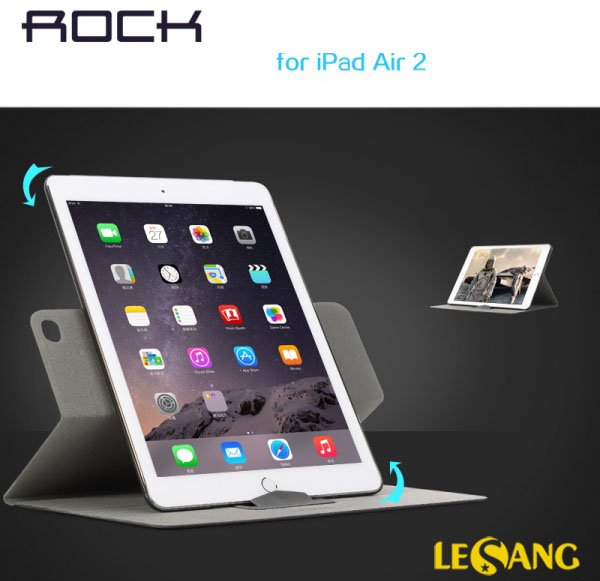Bao da ipad Air 2 Rock Rotate xoay 360 độ 3