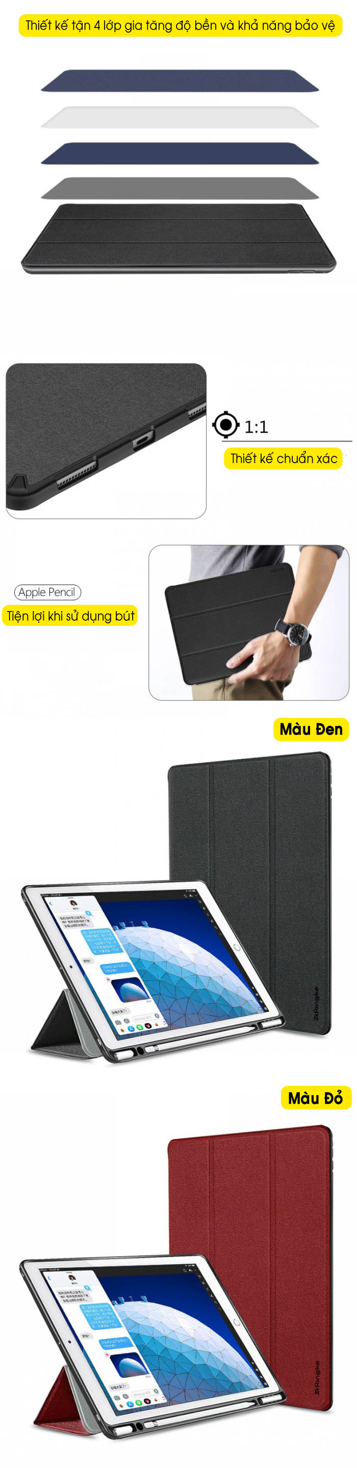 Bao da iPad Mini 5 2019 Ringke Smart Case 5