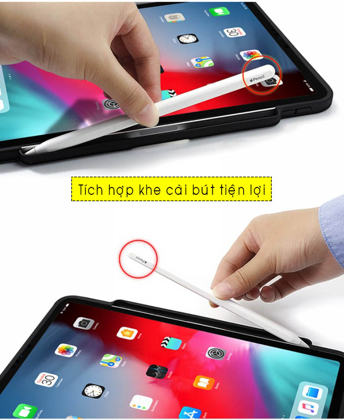 Bao Da Ipad Pro 11 2021 / 2020 Ringke Smart Có Khe Cắm Bút, Siêu Mỏng