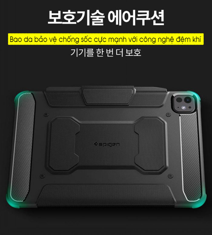 Bao da iPad Pro 11 inch M4 (2024) Spigen Rugged Armor Pro 1