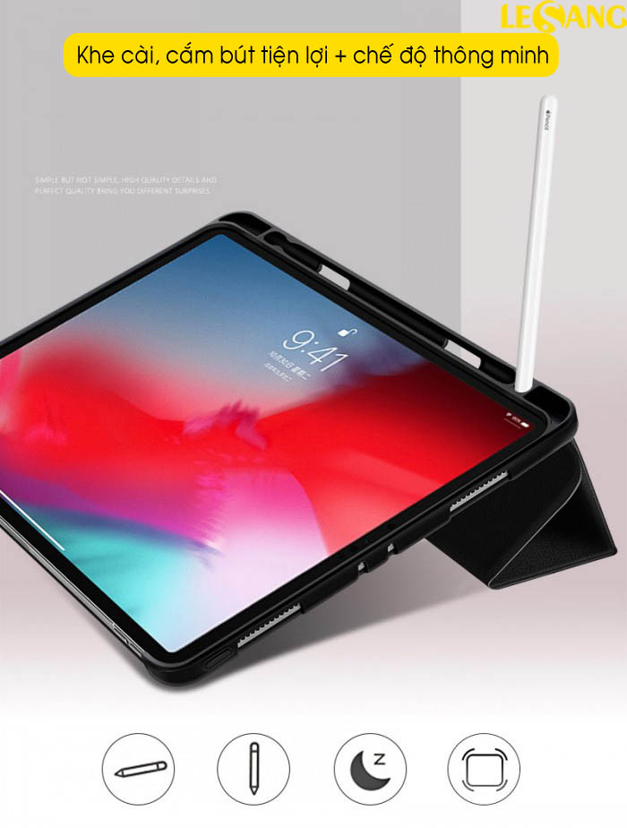 Bao da iPad Pro 11 inch (2018) Ringke Smart Case + Kính cường lực 2