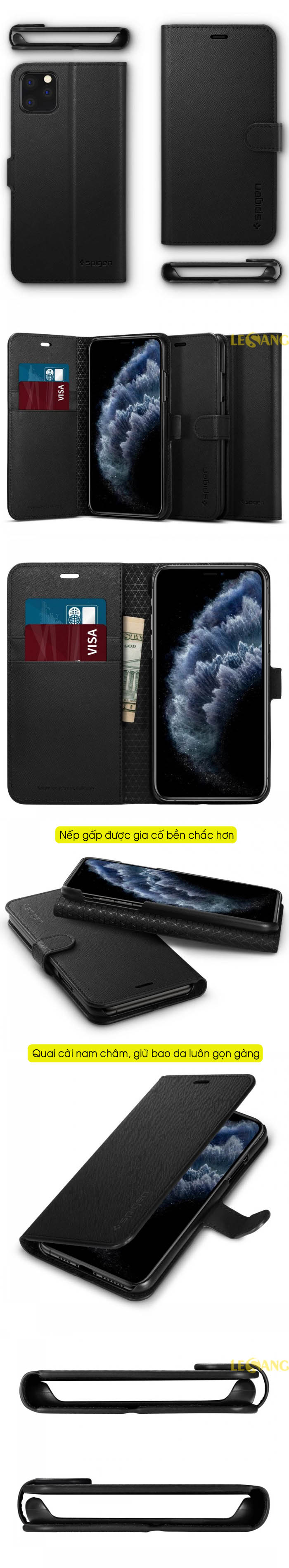 Bao da iPhone 11 Pro Spigen Wallet S 47