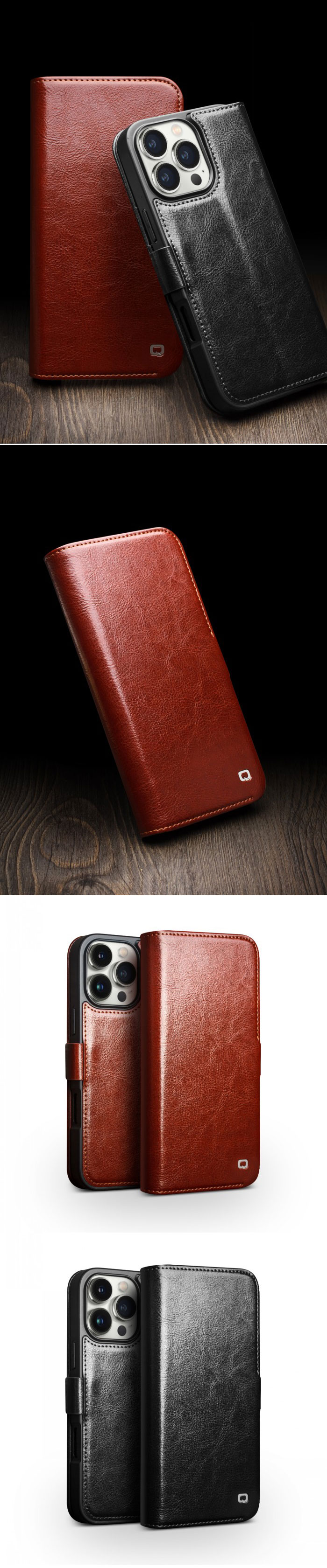 Bao da iPhone 16 Pro Max Qlino Wallet 56