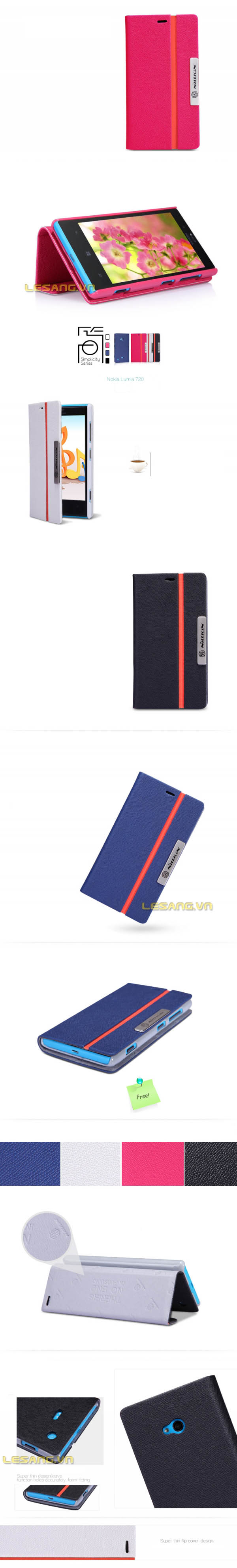 bao da lumia 720 thời trang