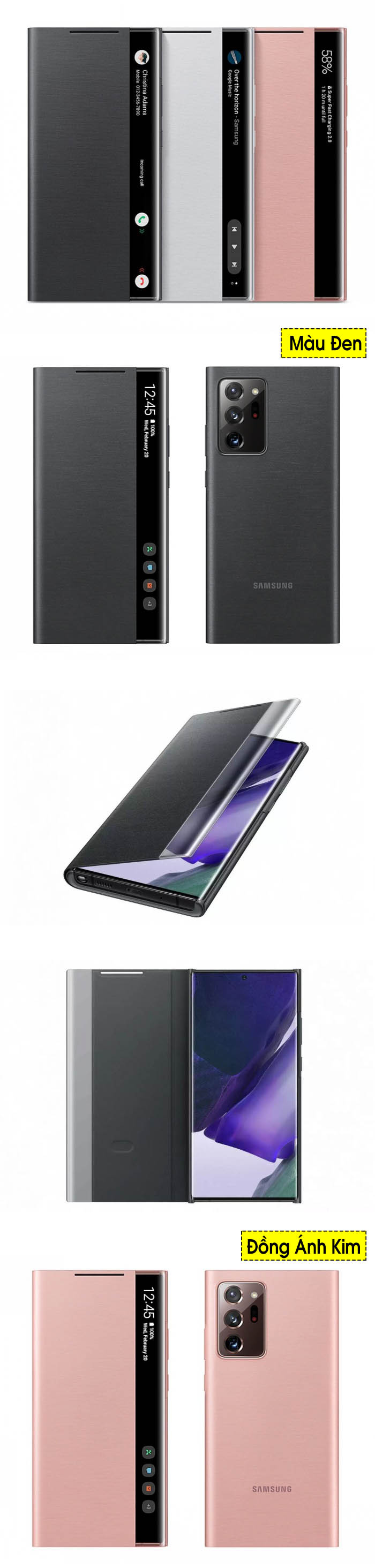 Bao da Clear View Note 20 Ultra Wallet Cover chính hãng Samsung (Full Box) 56