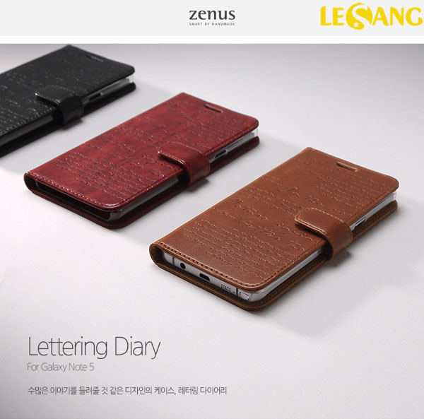 Bao da Galaxy Note 5 Zenus Letter Diarry 1