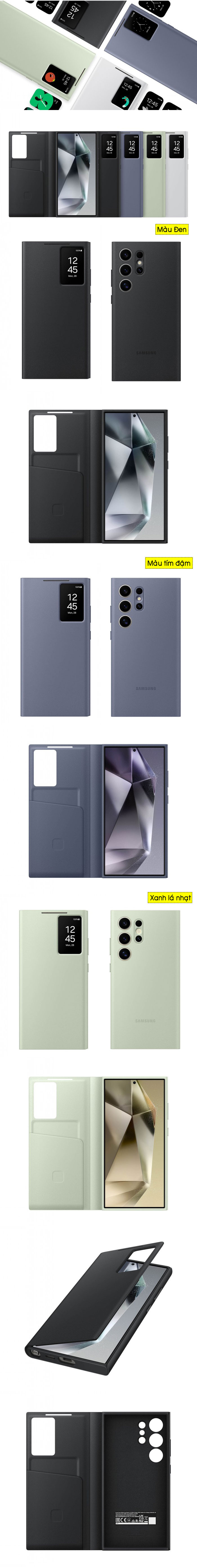 Bao da Galaxy S24 Ultra Smart View Wallet Chính hãng Samsung (Full Box) 5