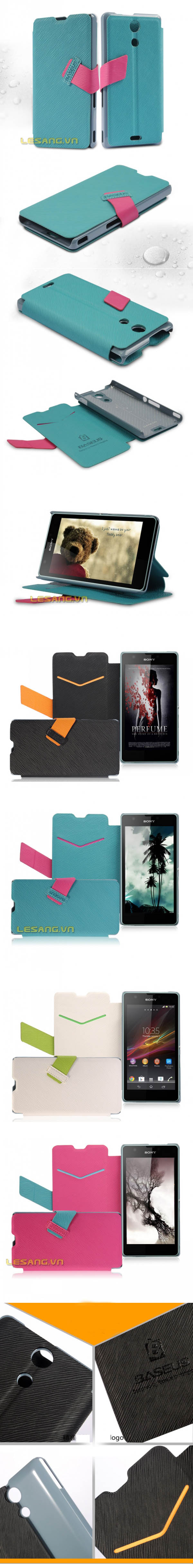 bao da sony xperia zr mở ngang