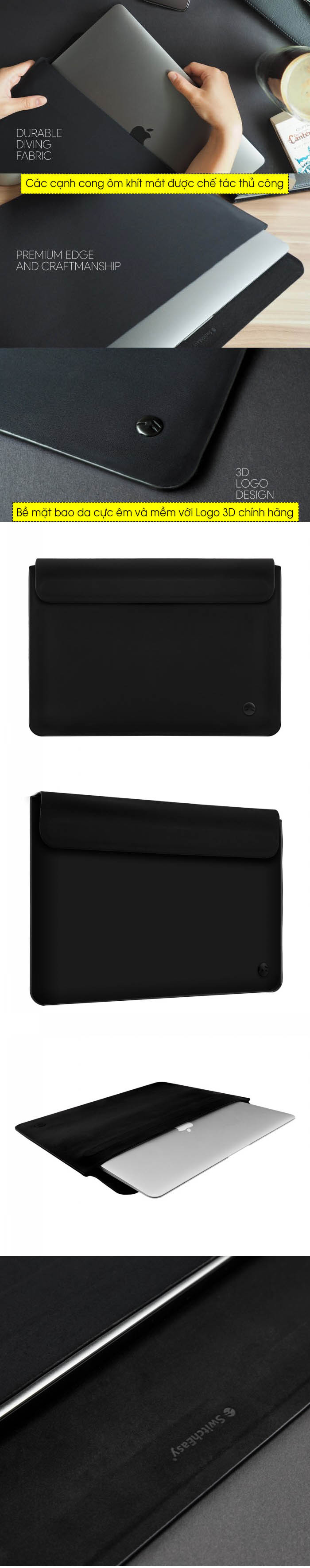Bao da / Túi đựng Macbook Pro 13 inch SwitchEasy Thins Case 5