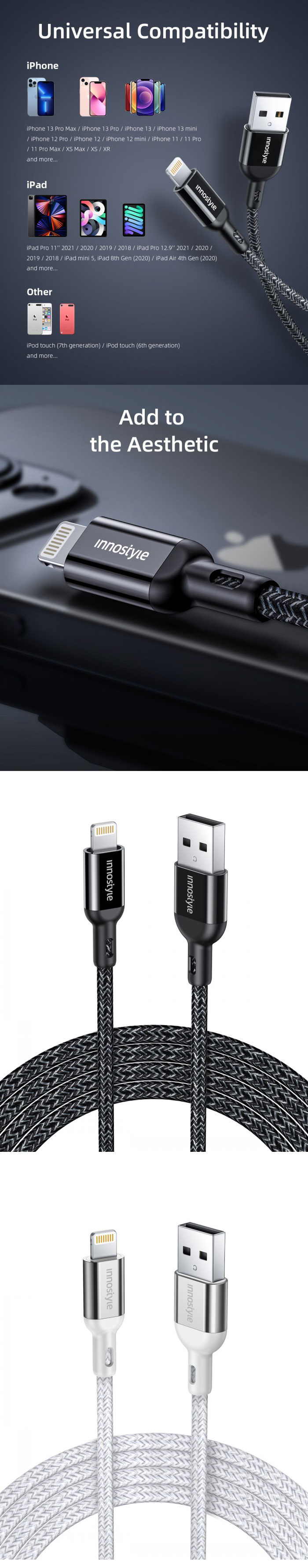 Cáp iPhone USB-C to Lighting INNOSTYLE Powerflex MFI 1.5m 60W 5 25