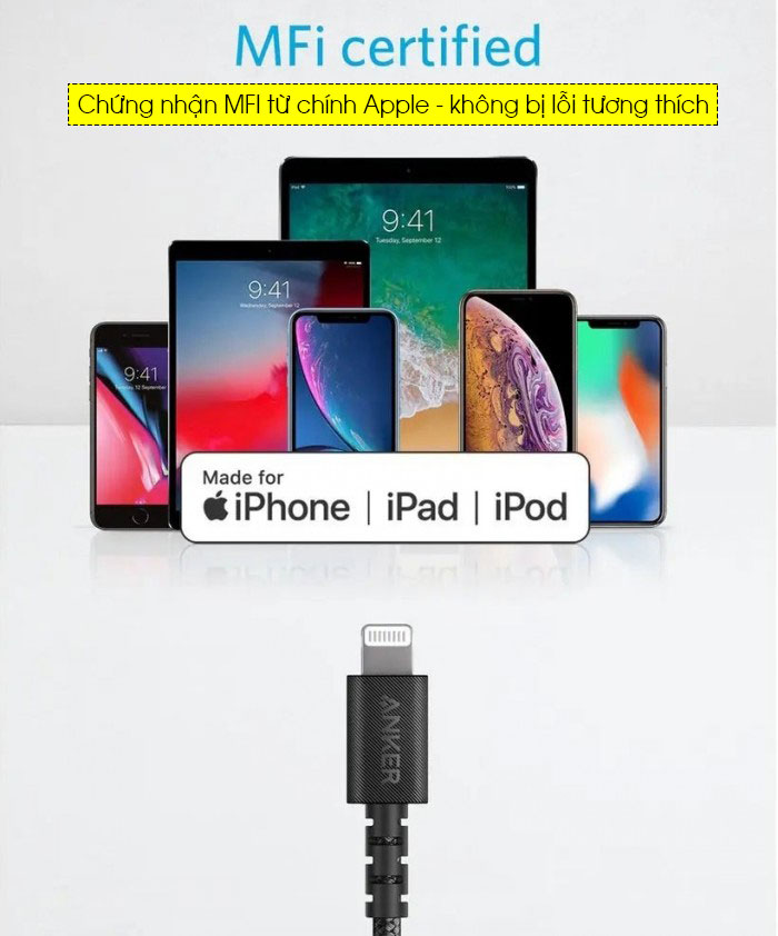Dây cáp sạc iPhone Anker PowerLine Select+ 3
