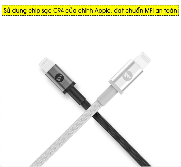 Cáp sạc iPhone USB-C to Lightning Mophie 1m 3