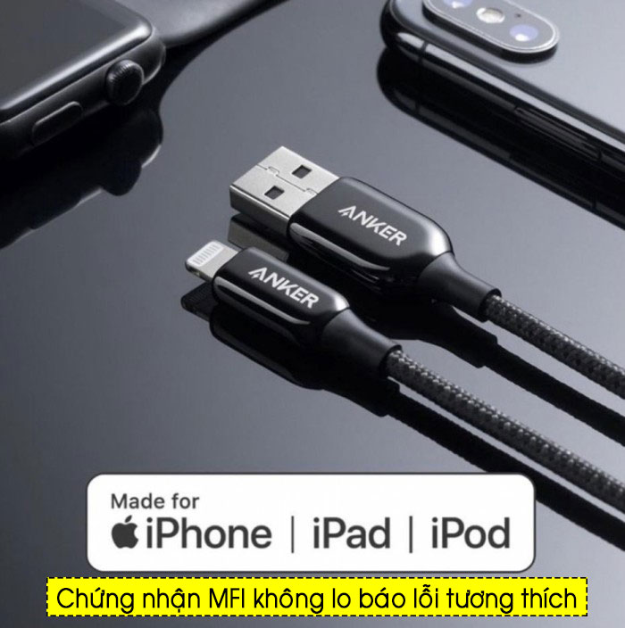 Cáp sạc iPhone Anker Powerline+ III USB C to Lightning - dài 1.8m - A8843 4