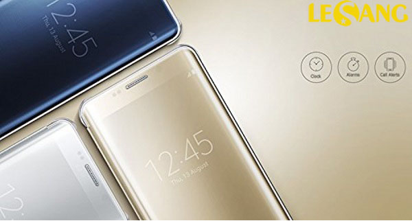Bao da Galaxy S6 Edge Plus Clear View chính hãng Samsung 2