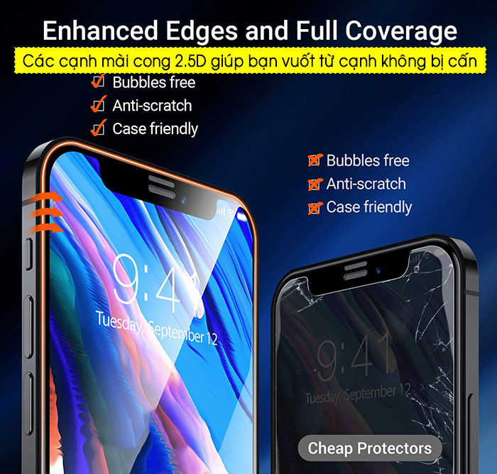 Miếng dán cường lực iPhone 12 Pro Max Nillkin H+ Pro 0.2mm 3