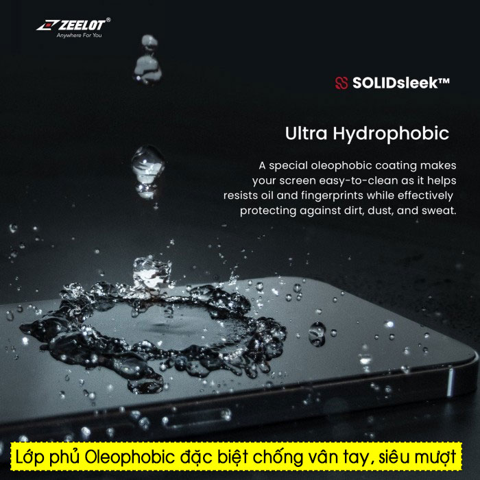 Dán cường lực iPhone 14 Max/13 Pro Max Zeelot SOLIDsleek Clear 5