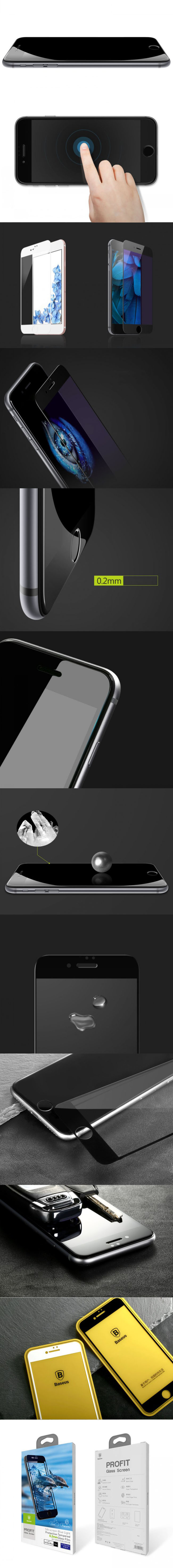 Kính cường lực iphone 7 Plus Baseus Profit 3D 0.2mm Full màn hình  3256
