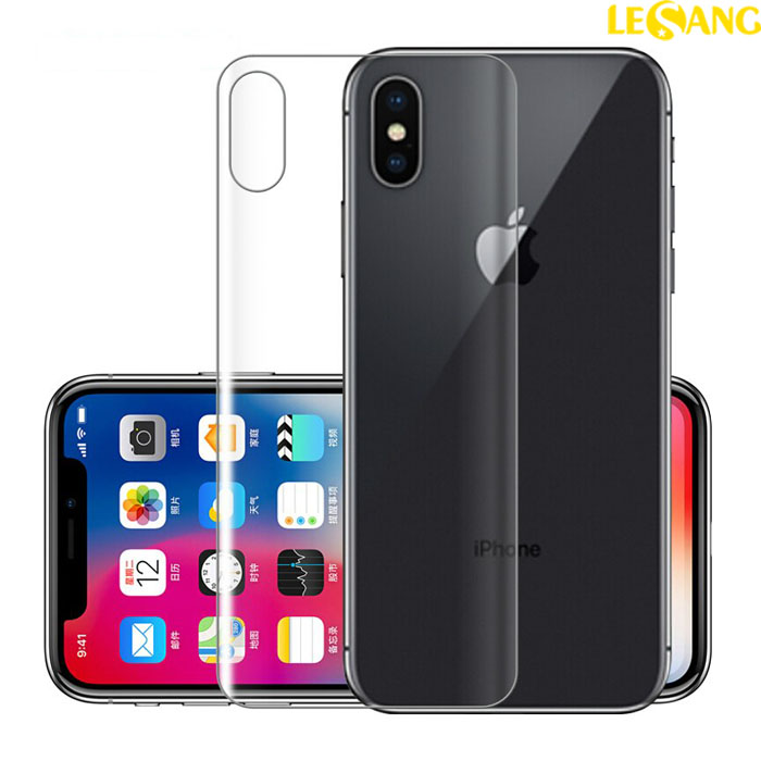Miếng dán Full mặt sau iPhone XS Max trong suốt 1
