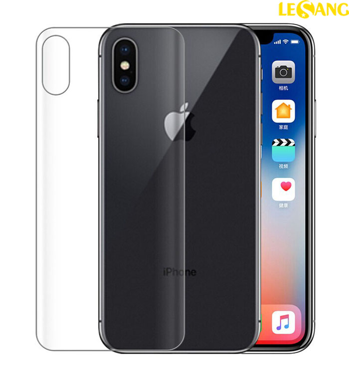 Miếng dán Full mặt sau iPhone XS Max trong suốt 20