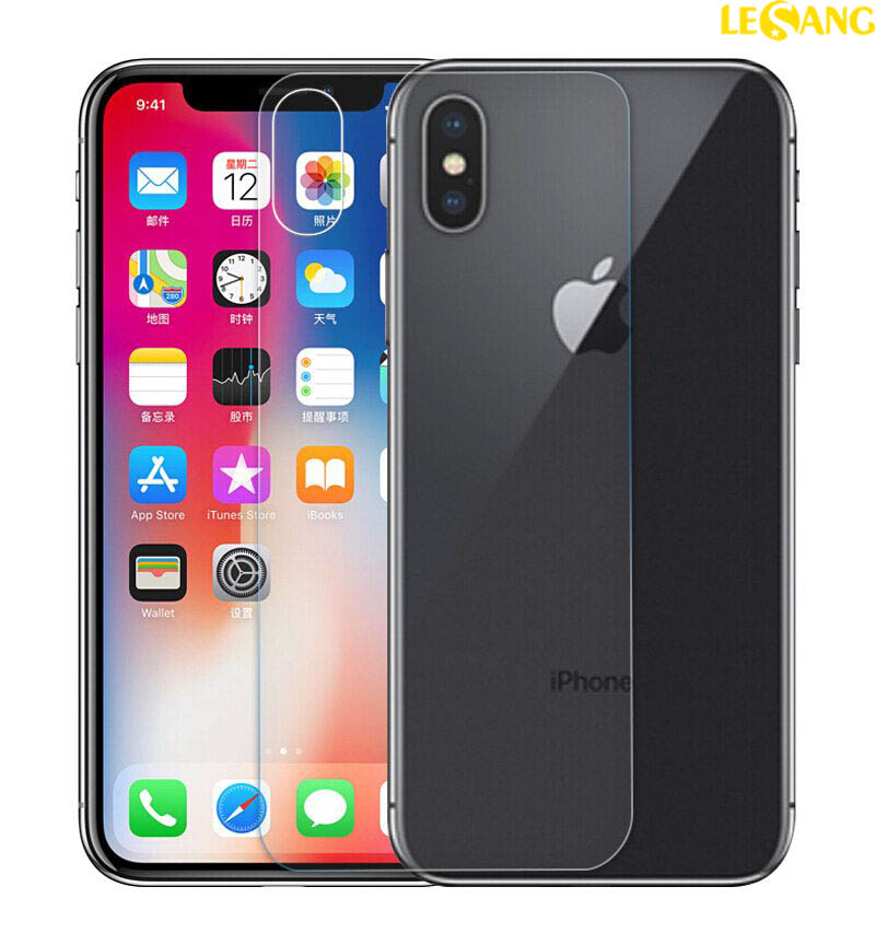 Miếng dán Full mặt sau iPhone XS Max trong suốt 3