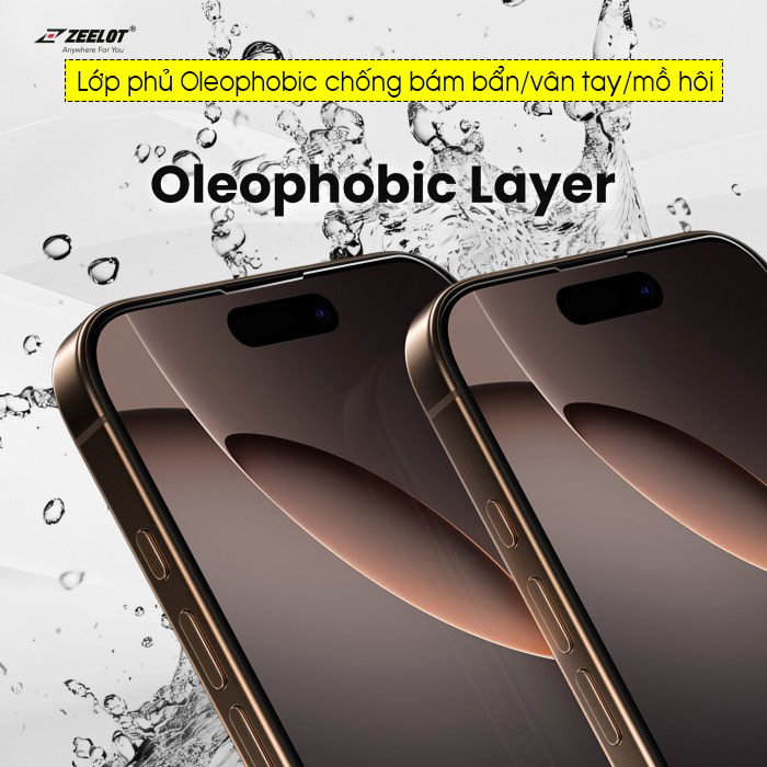 Dán cường lực iPhone 16 Pro Max Zeelot SOLIDsleek Clear 5