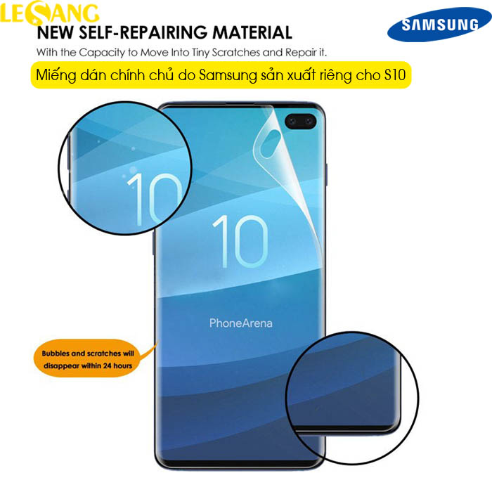 Miếng dán Galaxy S10 Plus Full màn hình theo bộ của Samsung 1