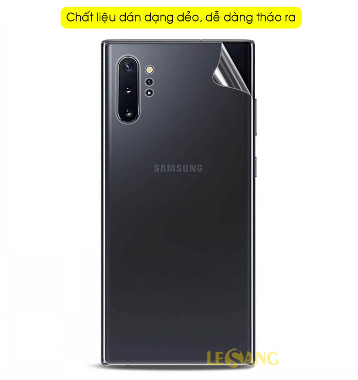 Miếng dán Full mặt sau Samsung Note 10 Gor trong suốt 3