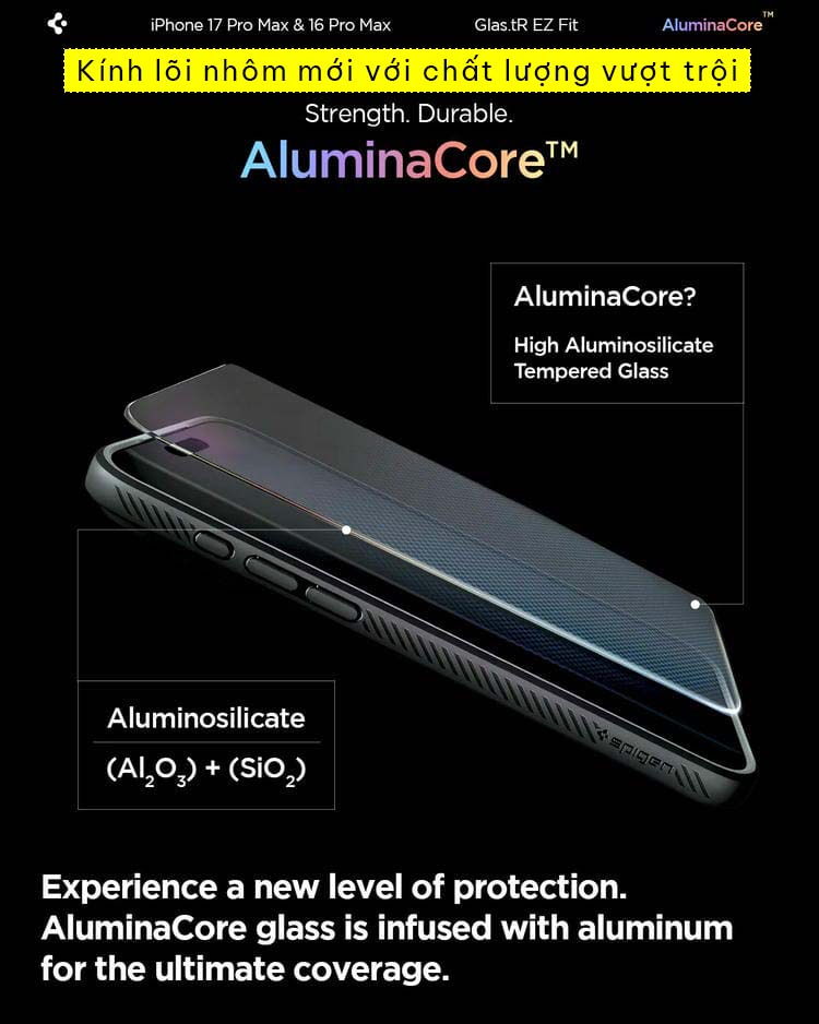 Kính cường lực iPhone 17 Pro Max Spigen Glas.tR EZ FIT - Không có viền đen 1