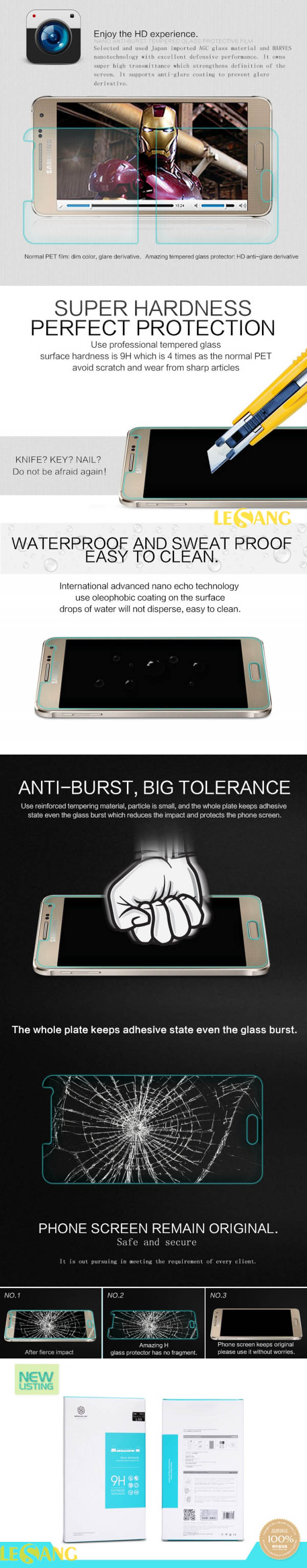 Kính cường lực Galaxy Alpha Nillkin Amazing 3