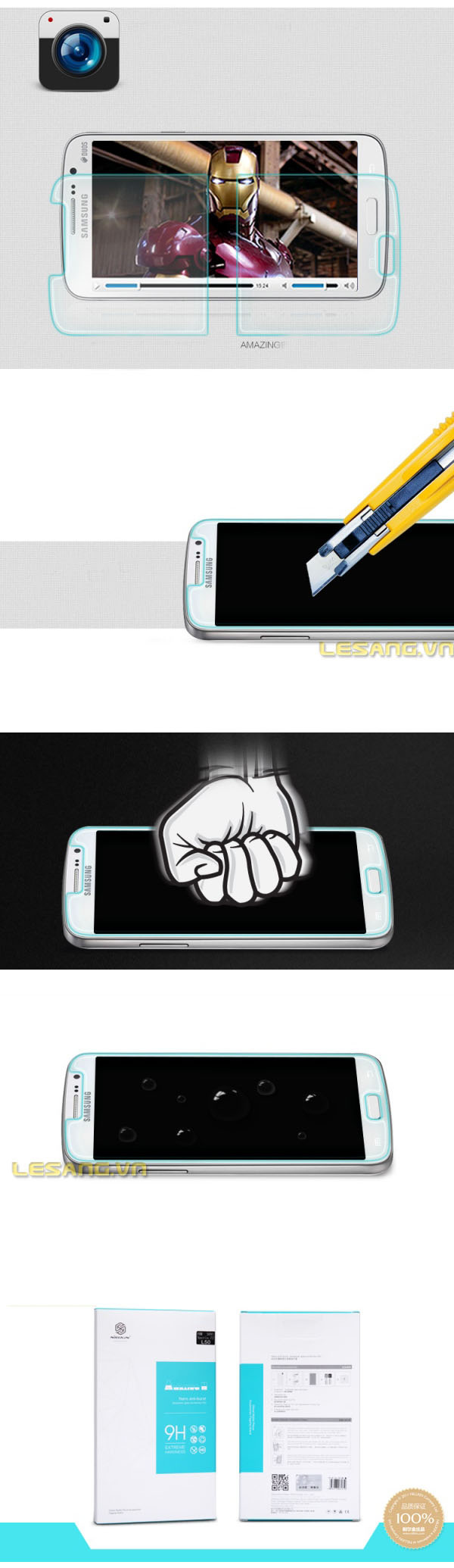 Dán kính cường lực Galaxy Grand 2 Nillkin Amazing 3