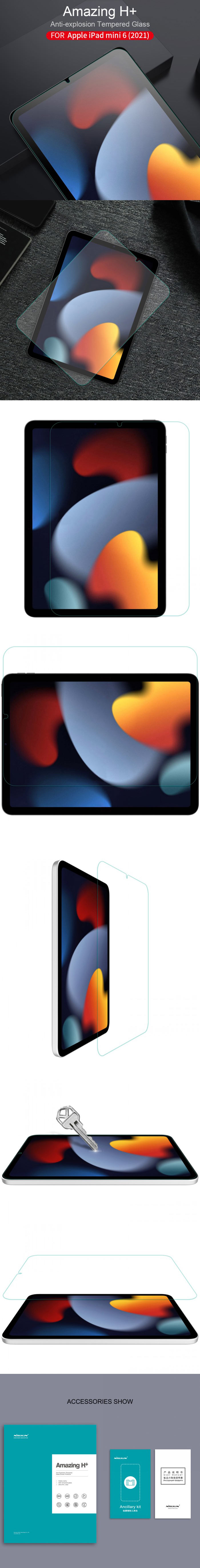 Dán kính cường lực iPad Mini 6 Gen 9 2021 Nillkin H+ 5