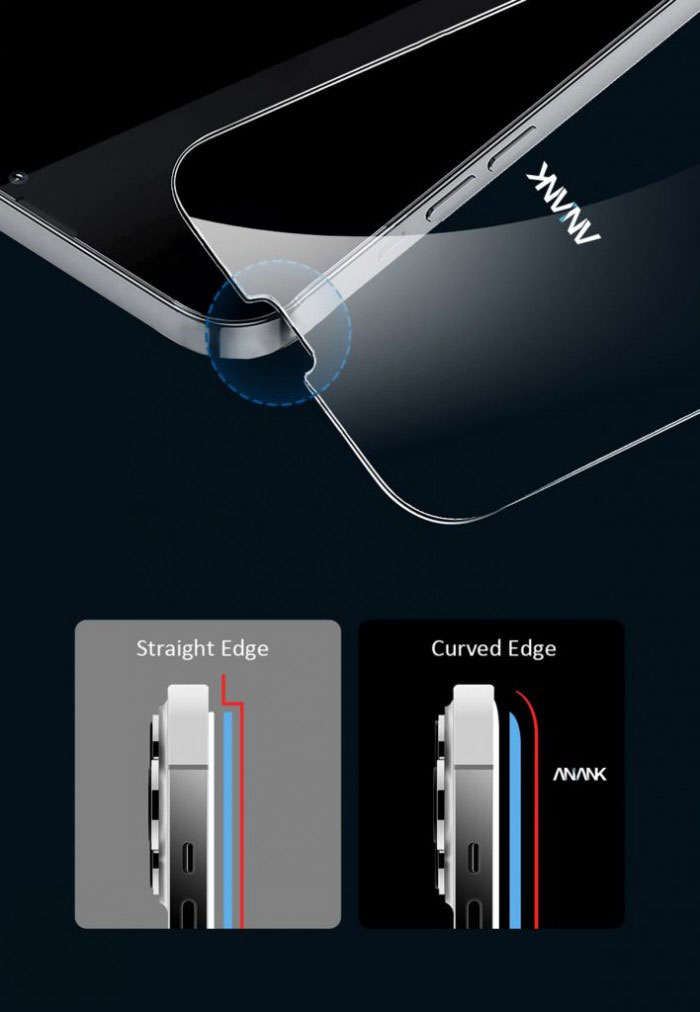 Dán cường lực iPhone 13 Pro Max Anank 3D Curved Clear 4