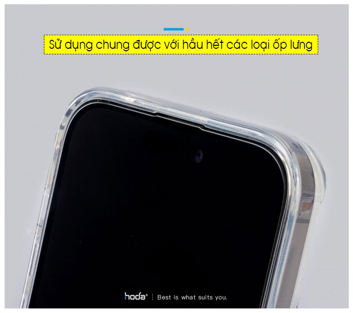 Miếng dán kính cường lực iPhone 16 Pro Max Hoda Clear 2.5D 8