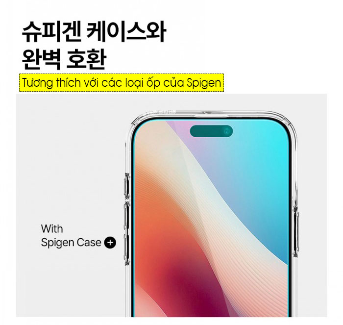 Kính cường lực iPhone 16 Pro Max Spigen Glas.tR EZ FIT - Không có viền đen 6