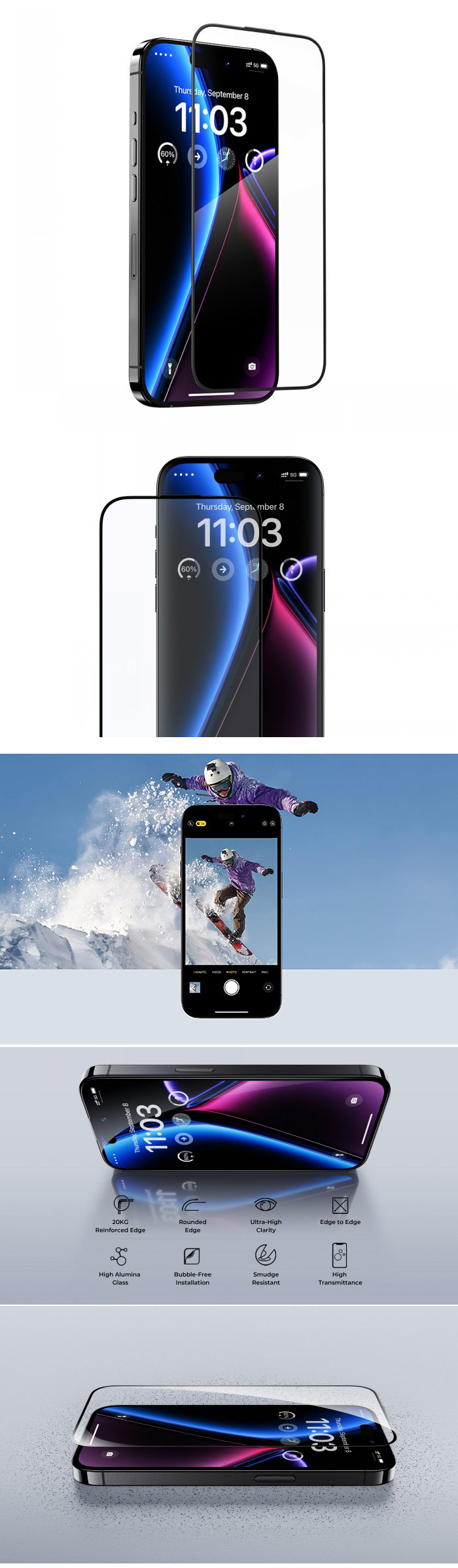 Kính cường lực iPhone 15 Pro Max Jcpal Preserver Ultra Clear 52
