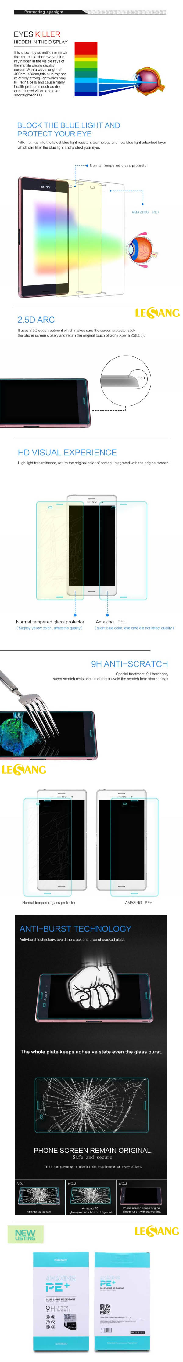 Kính cường lực Sony Z3 Nillkin PE+ 333