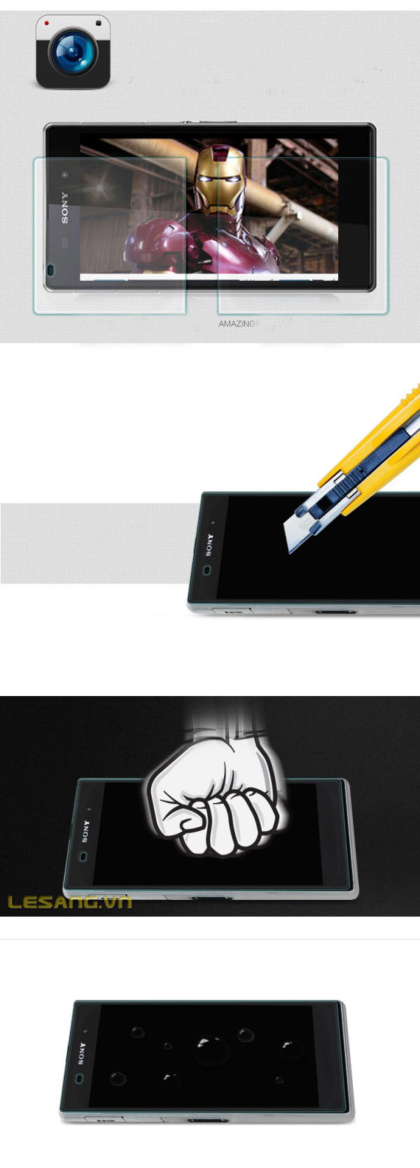 kính cường lực xperia z aaa