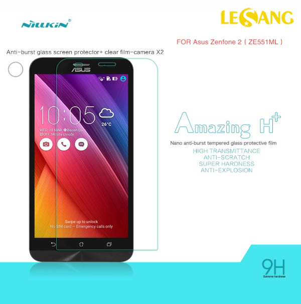 Kính cường lực Zenfone 2 5.5 inch Nillkin H+ 1