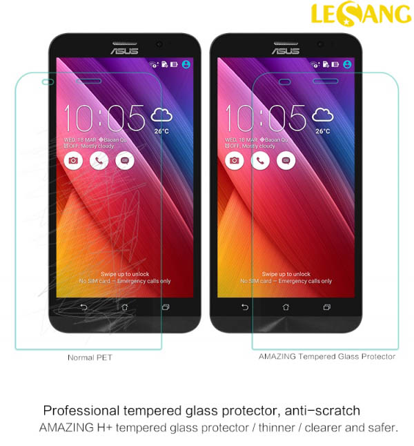 Kính cường lực Zenfone 2 5.5 inch Nillkin H+ 2
