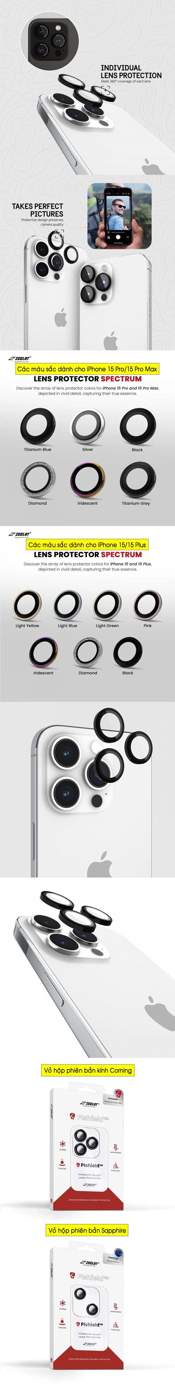 Lens dán Camera iPhone 15 Pro Max Zeelot 6
