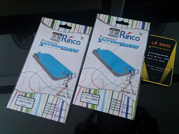 miếng dán màn hình nexus 4 2 mặt rinco