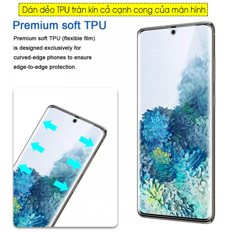 Miếng dán màn hình Samsung S20 Ultra Vmax TPU Full màn 2
