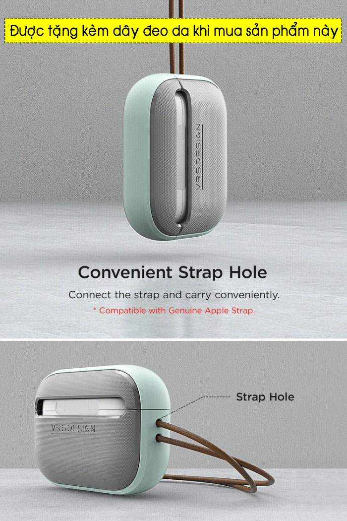 Vỏ ốp Airpods Pro 2 VRS Design Modern Hybrid 2 lớp chống sốc 5
