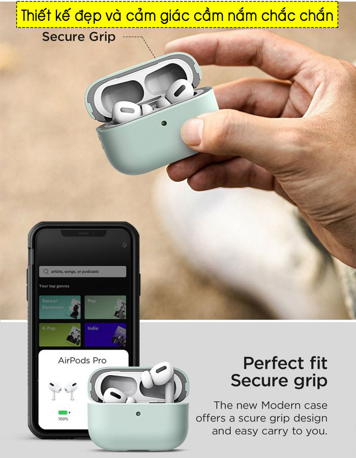 Vỏ ốp Airpods Pro 2 VRS Design Modern Hybrid 2 lớp chống sốc 1