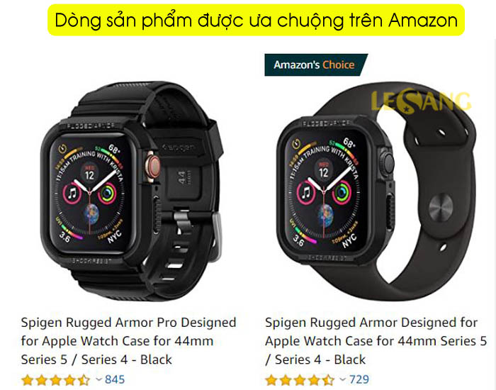 Ốp Apple Watch Series 4 / 5 (44mm) Spigen Rugged Armor Pro 1