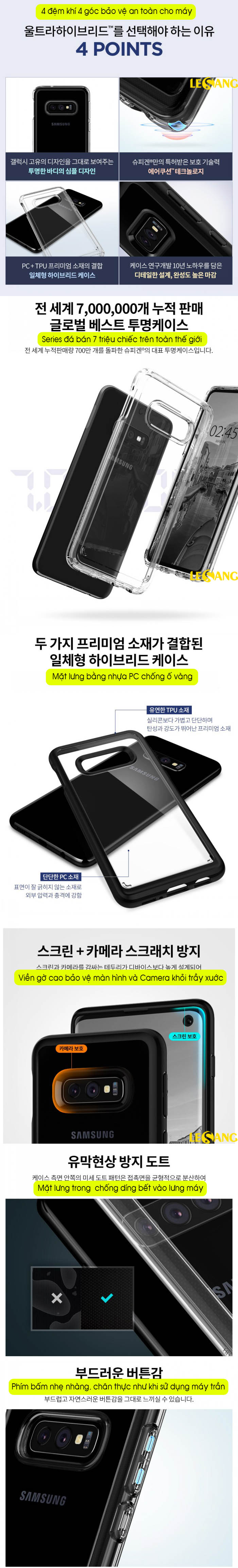 Ốp lưng Samsung Galaxy S10E Spigen Ultra Hybrid 5